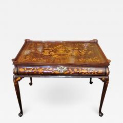 18C Dutch Marquetry Silver Table Exceptional - 1718237