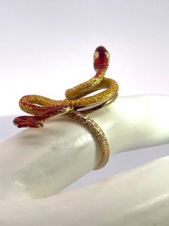 18K Enamel Snake Ring Florence 1961 - 3803803