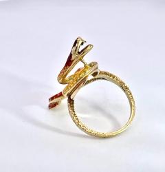 18K Enamel Snake Ring Florence 1961 - 3803805