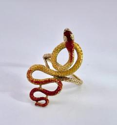 18K Enamel Snake Ring Florence 1961 - 3803806