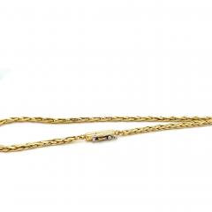 18K Gold Diamond Cluster Wheat Chain Necklace 16 5  - 3954304