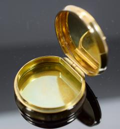 18K Gold Guilloche Enamel Astrological Pill Box - 304788