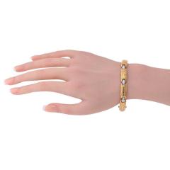 18K Two Tone 0 75cttw Vintage Two Tone Bracelet - 4511026