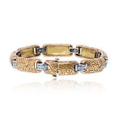 18K Two Tone 0 75cttw Vintage Two Tone Bracelet - 4511030