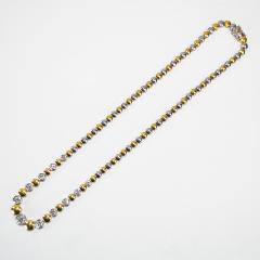 18K Two Tone Gold Diamond Necklace 2 45ct - 4525780