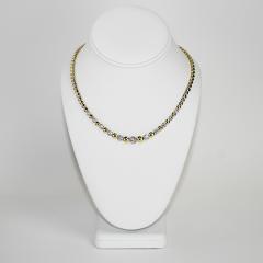 18K Two Tone Gold Diamond Necklace 2 45ct - 4525781