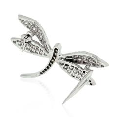 18K WHITE GOLD 2 50CTS DIAMOND DRAGONFLY BROOCH - 2293887