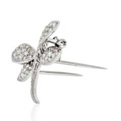 18K WHITE GOLD 2 50CTS DIAMOND DRAGONFLY BROOCH - 2293888
