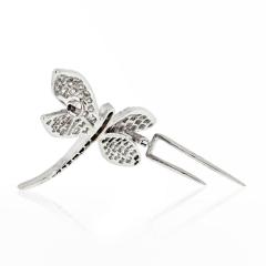 18K WHITE GOLD 2 50CTS DIAMOND DRAGONFLY BROOCH - 2293889