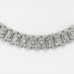 18K WHITE GOLD 20 CARAT DIAMOND COLLAR NECKLACE - 2765388