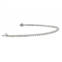 18K WHITE GOLD 7 35CTTW EMERALD CUT DIAMOND ONE LINE BRACELET - 3263565