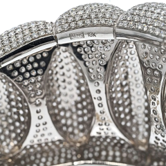 18K WHITE GOLD 85 CARATS DIAMOND PAVE CUFF BRACELET - 2854504