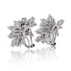 18K White Gold 7 00cttw Cluster Diamond Earrings - 4254195