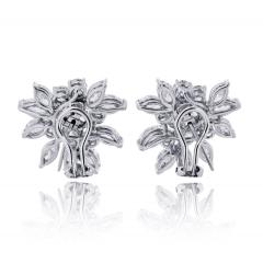 18K White Gold 7 00cttw Cluster Diamond Earrings - 4254197