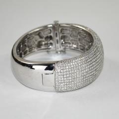 18K White Gold Diamond Bangle Bracelet 11 20ct - 4525828