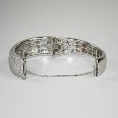18K White Gold Diamond Bangle Bracelet 11 20ct - 4525830