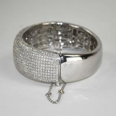 18K White Gold Diamond Bangle Bracelet 11 20ct - 4525831