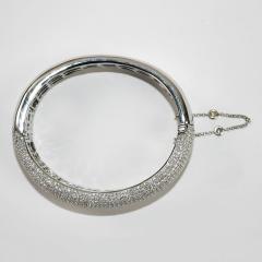 18K White Gold Diamond Bangle Bracelet 11 20ct - 4525832