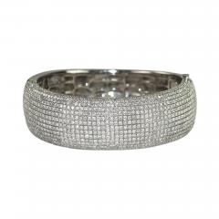 18K White Gold Diamond Bangle Bracelet 11 20ct - 4527138