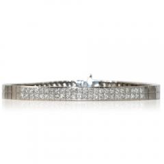 18K White Gold Diamond Bracelet 3 05TDW 45 8gr - 4527258