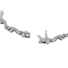 18K White Gold Diamond Cultured Pearl Necklace - 4715094