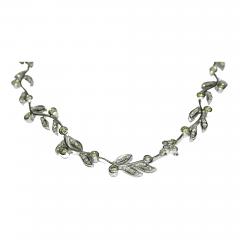 18K White Gold Diamond Necklace 6 50ct 44 50 grams - 4384896