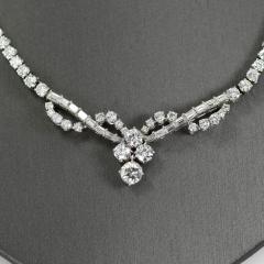 18K White Gold Diamond Necklace 8 81tdw 22g - 4525662