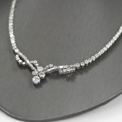 18K White Gold Diamond Necklace 8 81tdw 22g - 4525663