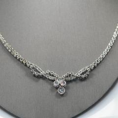 18K White Gold Diamond Necklace 8 81tdw 22g - 4525666