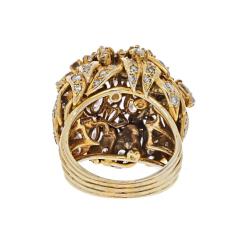 18K YELLOW GOLD 10 CARAT DIAMOND CLUSTER RING - 2421257