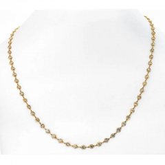 18K YELLOW GOLD 11 68CTTW DIAMOND BY THE YARD NECKLACE - 3651128