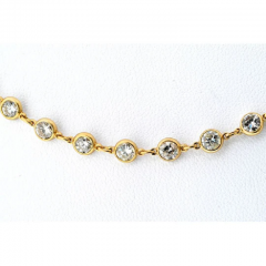 18K YELLOW GOLD 11 68CTTW DIAMOND BY THE YARD NECKLACE - 3651130