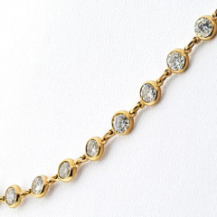 18K YELLOW GOLD 11 68CTTW DIAMOND BY THE YARD NECKLACE - 3651131