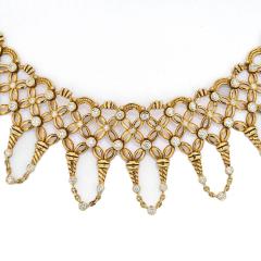 18K YELLOW GOLD 16 CARATS DIAMOND COLLAR BIB NECKLACE - 2363112