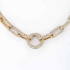 18K YELLOW GOLD 21 CARATS DIAMOND LINK CHAIN NECKLACE - 2431630