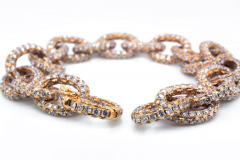 18K YELLOW GOLD 34 50CTTW DIAMOND LINK BRACELET - 2899675