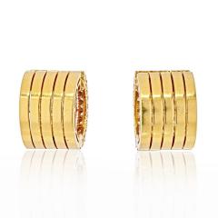 18K YELLOW GOLD 5 00 CARAT DIAMOND HUGGIE EARRINGS - 2594942