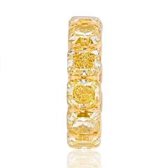 18K YELLOW GOLD RADIANT CUT FANCY YELLOW DIAMOND ETERNITY BAND - 2247132