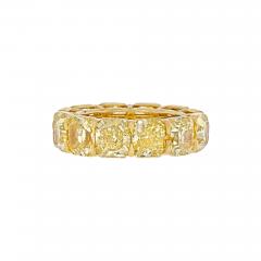 18K YELLOW GOLD RADIANT CUT FANCY YELLOW DIAMOND ETERNITY BAND - 2249901