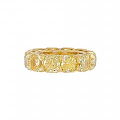 18K YELLOW GOLD RADIANT CUT FANCY YELLOW DIAMOND ETERNITY BAND - 2720109
