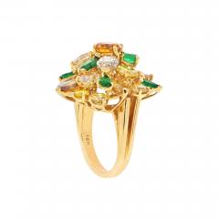 18K YELLOW GOLD TUTTI FRUTTI DIAMOND AND COLOR STONES RING - 2294859