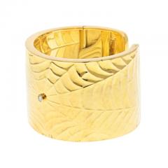 18K YELLOW GOLD WIDE ESTATE LADIES CUFF BRACELET - 3029304