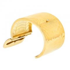 18K YELLOW GOLD WIDE ESTATE LADIES CUFF BRACELET - 3029305