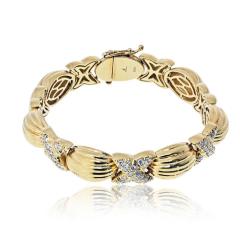 18K Yellow Gold 1 60cttw Estate Bracelet - 4511024
