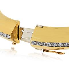 18K Yellow Gold 2 34cttw Diamond Donut Like Bangle Bracelet - 4600975