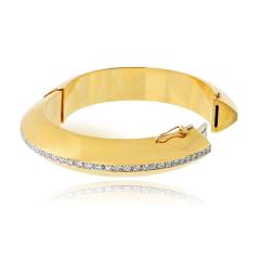 18K Yellow Gold 2 34cttw Diamond Donut Like Bangle Bracelet - 4600981