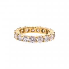 18K Yellow Gold 3 70cttw Round Diamond Eternity Ring - 4614065