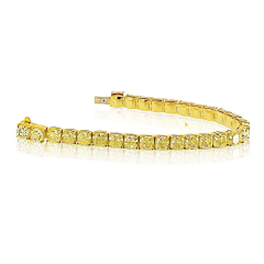 18K Yellow Gold 32 44 Fancy Light Yellow GIA Fancy Light Yellow Bracelet - 3947057