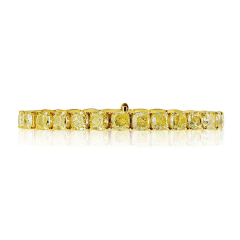 18K Yellow Gold 32 44 Fancy Light Yellow GIA Fancy Light Yellow Bracelet - 3947058