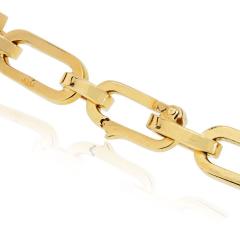 18K Yellow Gold 36 Inches Paper Clip Vintage Chain Necklace - 4612296